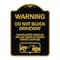 Signmission Warning Do Not Block Driveway W/ Graphic, Black & Gold Aluminum Sign, 18" x 24", BG-1824-22715 A-DES-BG-1824-22715 - alternate 1